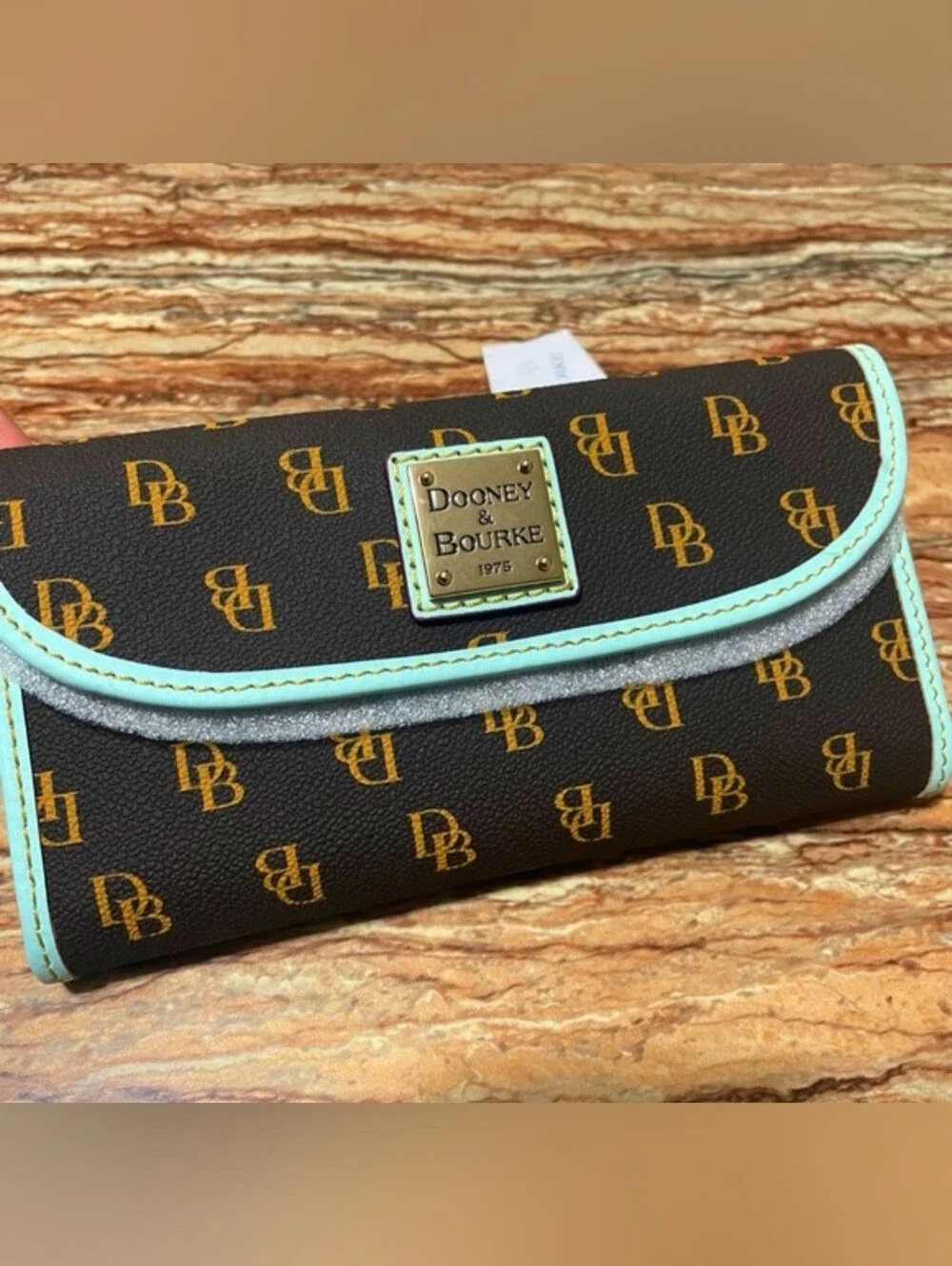 Dooney & Bourke Gretta Continental Clutch with Colored Trim